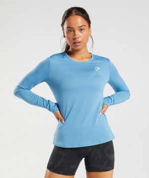 Dámské Dlouhým Rukávem Gymshark Training Top Blankyt | 13582-EMQS