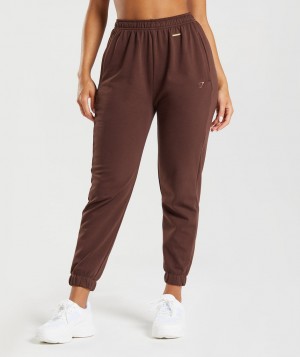 Dámské Jogger Kalhoty Gymshark Whitney Loose Hnědé | 03456-NOVS