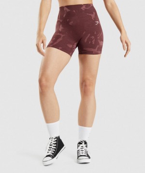 Dámské Kraťasy Gymshark Adapt Camo Seamless Růžové Hnědé | 85349-ILKM