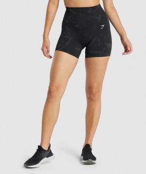 Dámské Kraťasy Gymshark Adapt Camo Seamless Černé | 70481-SAWM