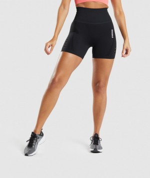 Dámské Kraťasy Gymshark Energy Seamless Černé | 51637-IZOY
