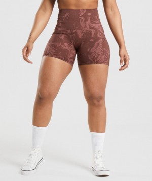 Dámské Kraťasy Gymshark GS Power High Rise Růžové Hnědé | 83609-JWUB