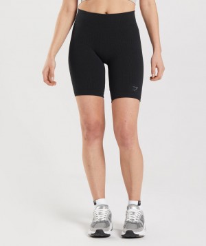 Dámské Kraťasy Gymshark Pause Seamless Cycling Černé | 32864-VGMW