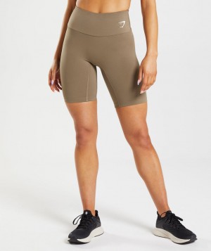 Dámské Kraťasy Gymshark Training Cycling Hnědé | 53976-MBSE