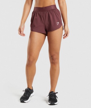 Dámské Kraťasy Gymshark Training Loose Fit Růžové Hnědé | 80625-LSMB
