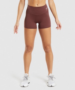 Dámské Kraťasy Gymshark Training Růžové Hnědé | 94023-YPKR