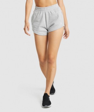 Dámské Kraťasy Gymshark Training Sweat Světle Šedé | 67458-TSZX