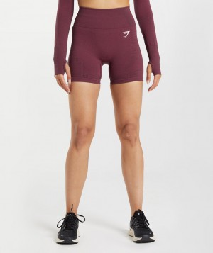 Dámské Kraťasy Gymshark Vital Seamless 2.0 Vínové | 45269-HXMQ