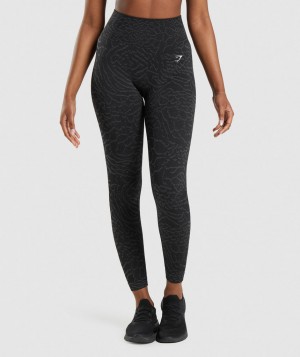 Dámské Legíny Gymshark Adapt Animal Seamless Černé | 46379-GILZ