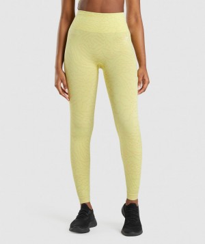Dámské Legíny Gymshark Adapt Animal Seamless Žluté | 48627-NSVK