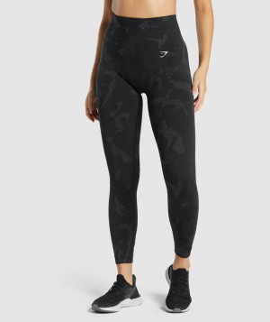 Dámské Legíny Gymshark Adapt Camo Seamless Černé | 62049-SHGR