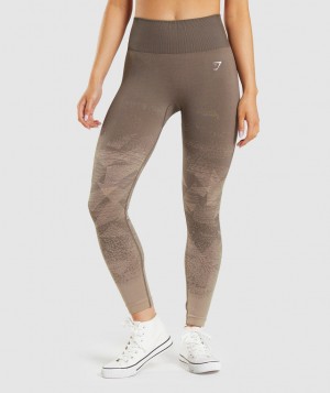 Dámské Legíny Gymshark Adapt Ombre Seamless Hnědé | 63529-LOCE