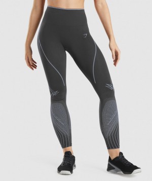 Dámské Legíny Gymshark Apex Seamless High Rise Černé Šedé Levandule Blankyt | 17569-XEHP