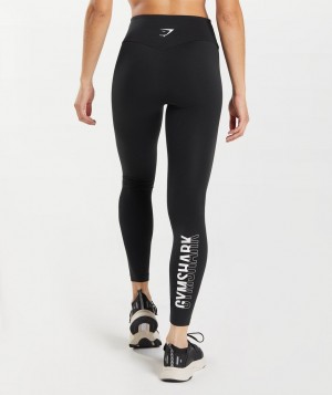 Dámské Legíny Gymshark Fraction Černé Bílé | 29167-YMJL