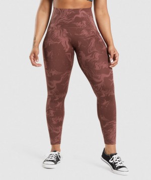 Dámské Legíny Gymshark GS Power High Rise Růžové Hnědé | 78063-YEVJ