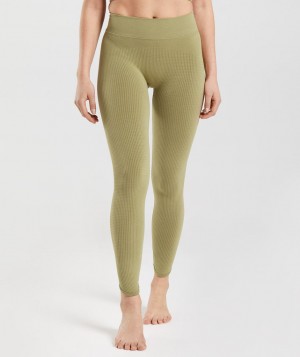 Dámské Legíny Gymshark Pause Seamless Zelene | 49680-IWNQ