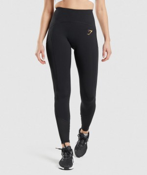 Dámské Legíny Gymshark Pulse Mesh Černé | 47562-GKBN