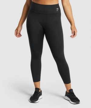 Dámské Legíny Gymshark Training 7/8 Černé | 06341-NUAX