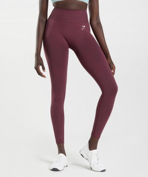 Dámské Legíny Gymshark Vital Seamless 2.0 Vínové | 43872-RJIB