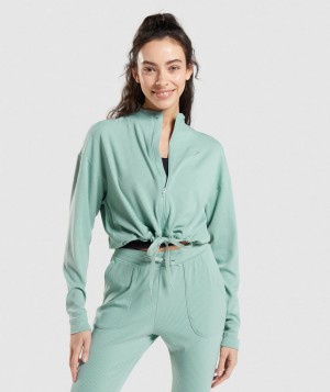 Dámské Mikina s Kapucí Gymshark Pause Zip Up Blankyt | 63178-YTIH