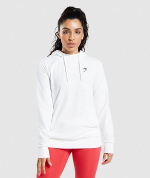 Dámské Mikina s Kapucí Gymshark Training Bílé | 15038-NSKX