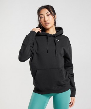 Dámské Mikina s Kapucí Gymshark Training Oversized Černé | 34721-LBCX