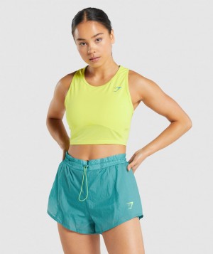 Dámské Oříznuté Topy Gymshark Pulse Žluté | 80746-VBXM