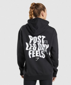 Dámské Pulovr Gymshark Leg Day Oversized Černé | 46758-VCOJ