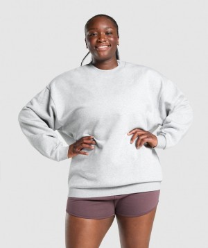 Dámské Pulovr Gymshark Training Oversized Sweatshirt Světle Šedé | 32186-QBLA