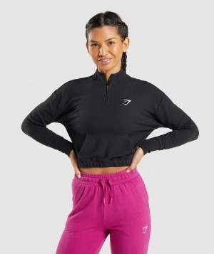 Dámské Pulovr Gymshark Training Pippa Černé | 92017-PRSL