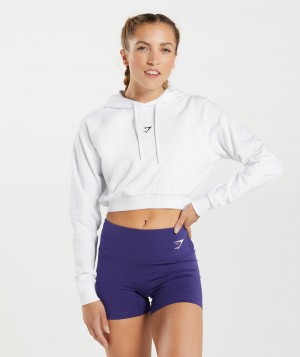 Dámské Pulovr Gymshark Trainingped Bílé | 30496-KPXZ
