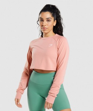 Dámské Pulovr Gymshark Trainingped Sweater Růžové | 65471-EXHN