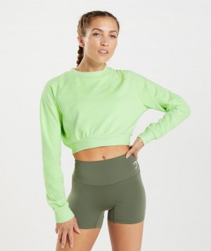 Dámské Pulovr Gymshark Trainingped Sweater Zelene | 49768-BMCQ