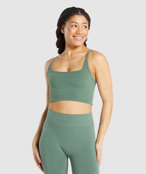 Dámské Spodní Prádlo Gymshark Pause Bralette Zelene | 30781-XGRQ