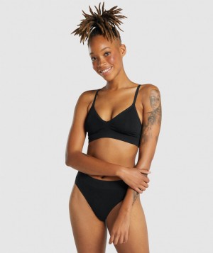 Dámské Spodní Prádlo Gymshark Seamless Low Neck Bralette Černé | 70835-QGDC