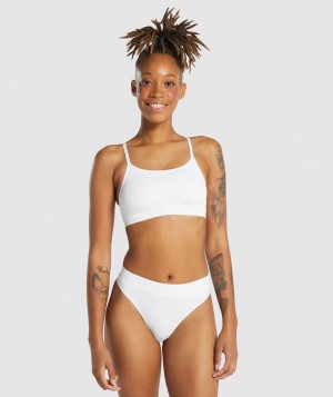 Dámské Spodní Prádlo Gymshark Seamless Scoop Neck Bralette Bílé | 01327-WABE