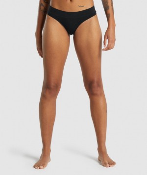 Dámské Spodní Prádlo Gymshark Seamless Thong Černé | 28537-OBNP
