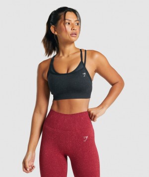 Dámské Sportovní Podprsenka Gymshark Adapt Fleck Seamless Černé | 24195-PCHQ