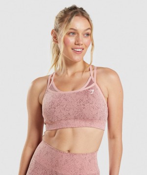 Dámské Sportovní Podprsenka Gymshark Adapt Fleck Seamless Růžové | 10459-BQLR
