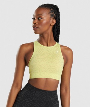 Dámské Sportovní Podprsenka Gymshark Adapt Animal Seamless Žluté | 58792-HACO