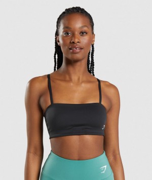 Dámské Sportovní Podprsenka Gymshark Bandeau Černé | 26547-BMIP