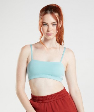 Dámské Sportovní Podprsenka Gymshark Bandeau Blankyt | 72436-BFPO
