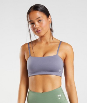Dámské Sportovní Podprsenka Gymshark Bandeau Fialové | 04567-EDHQ