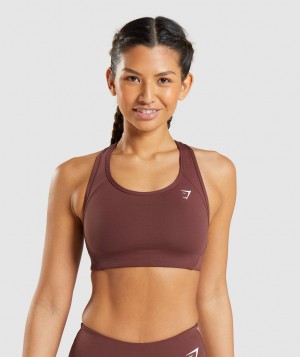 Dámské Sportovní Podprsenka Gymshark Essential Racer Back Růžové Hnědé | 30986-ROHG