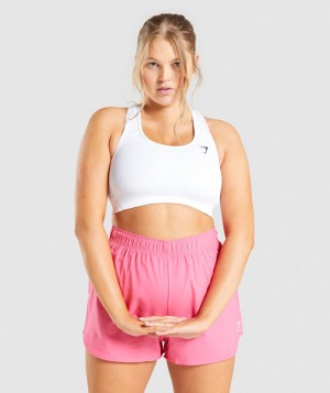 Dámské Sportovní Podprsenka Gymshark Essential Racer Back Bílé | 48631-IMUL
