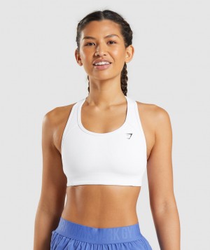 Dámské Sportovní Podprsenka Gymshark Essential Racer Back Bílé | 65849-JGHI