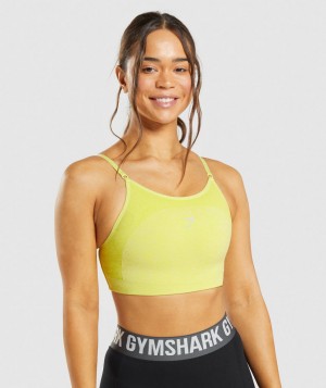 Dámské Sportovní Podprsenka Gymshark Flex Strappy Žluté | 82975-BRFC