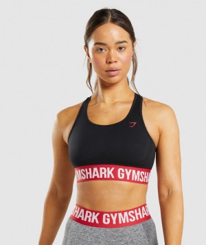 Dámské Sportovní Podprsenka Gymshark Flex Černé | 68372-IZPF