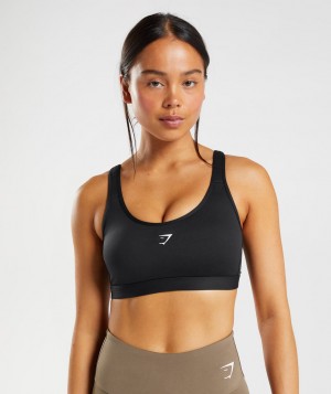 Dámské Sportovní Podprsenka Gymshark Fraction Černé Bílé | 53917-VFDE