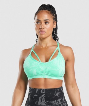 Dámské Sportovní Podprsenka Gymshark GS Power Světle Tyrkysové | 79256-OSXE